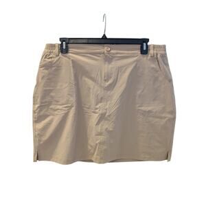 Willit Beige Athletic Skort XXL Golf Outdoor Pockets Zip Back Modest Sporty